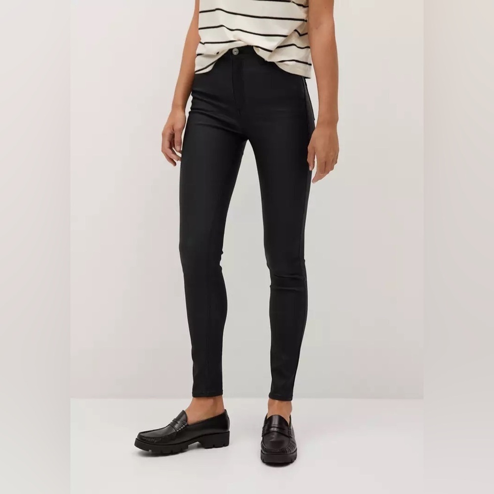 MANGO High Waist Skinny Jeans 'Noa' in Black 2025 - Picture 1 of 14